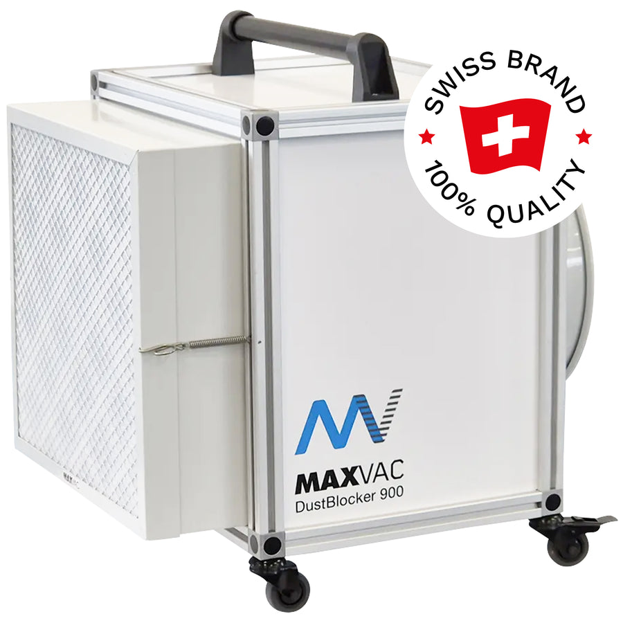 Industrie-Luftreiniger | 900 m³/h | HEPA H14 & Aktivkohle | 240 W | optional mit Schlauch | Maxvac DB900