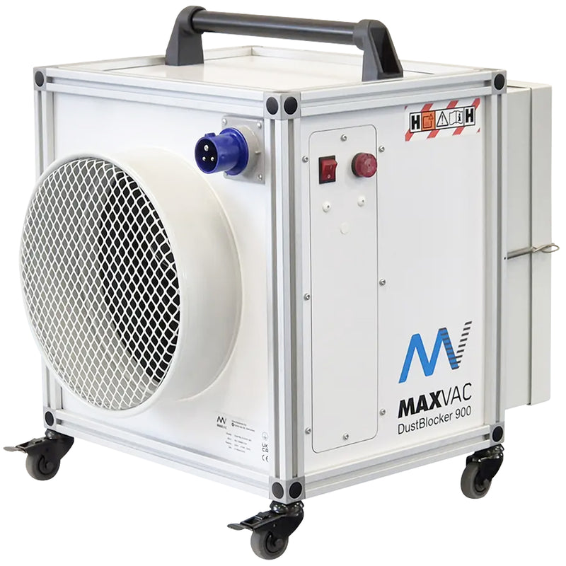 Industrie-Luftreiniger | 900 m³/h | HEPA H14 & Aktivkohle | 240 W | optional mit Schlauch | Maxvac DB900