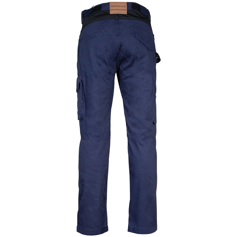 Arbeitshose DRILL | 245 g/m² | ergonomisch | breite Vordertaschen | Zollstocktasche & Hammerschlaufe | Cofra