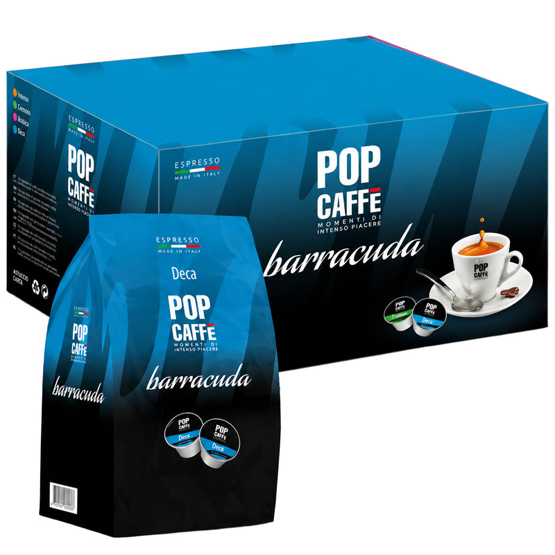 Deca Kaffeekapseln | Entkoffeiniert | für Baracuda-Maschine | POP Caffè