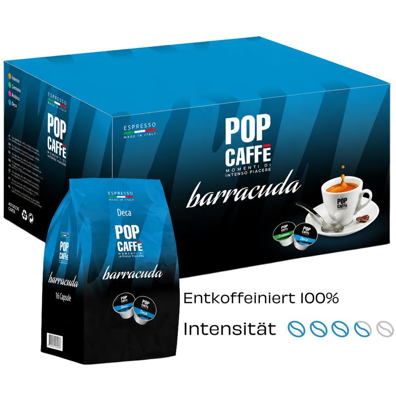 Deca Kaffeekapseln | Entkoffeiniert | POP Caffè Baracuda