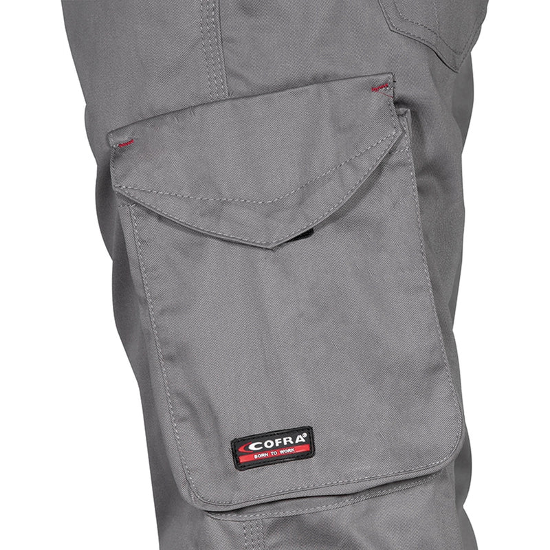 Arbeitshose DRILL | 245 g/m² | ergonomisch | breite Vordertaschen | Zollstocktasche & Hammerschlaufe | Cofra