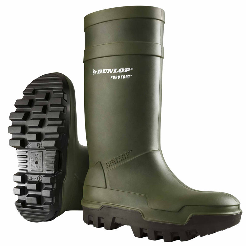 PU-Kälte-Sicherheitsstiefel S5 | mit Stahlkappe | bis -50°C | Rutschfestigkeit SRC | DUNLOP Purofort Thermo+