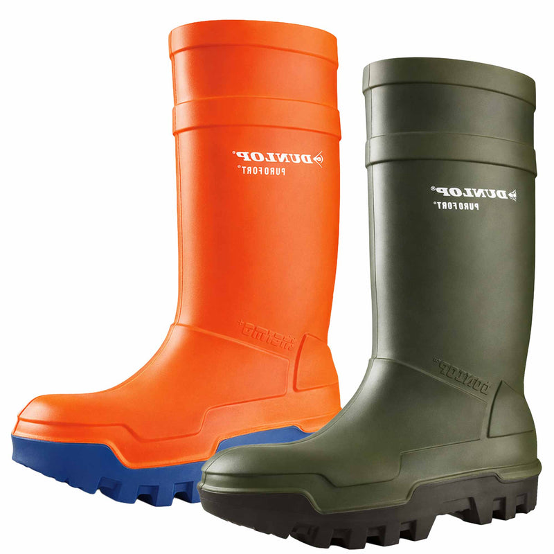 PU-Kälte-Sicherheitsstiefel S5 | mit Stahlkappe | bis -50°C | Rutschfestigkeit SRC | DUNLOP Purofort Thermo+