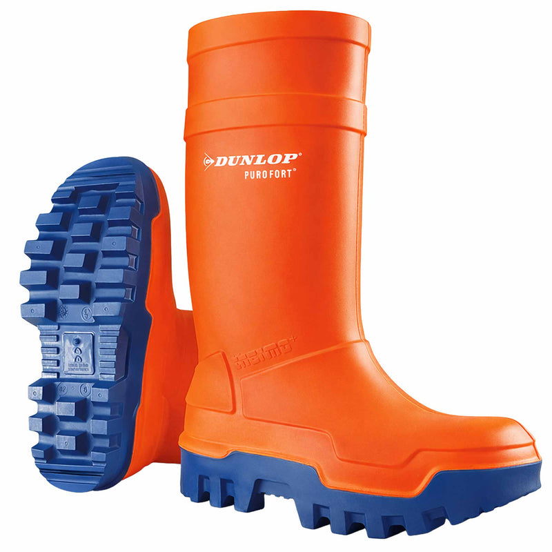 PU-Kälte-Sicherheitsstiefel S5 | mit Stahlkappe | bis -50°C | Rutschfestigkeit SRC | DUNLOP Purofort Thermo+