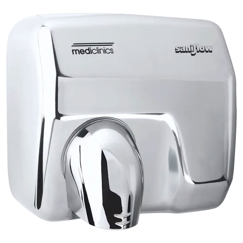Händetrockner SaniFlow | Edelstahl | 100 km/h | 30 Sek | 250 W | Mediclinics E05