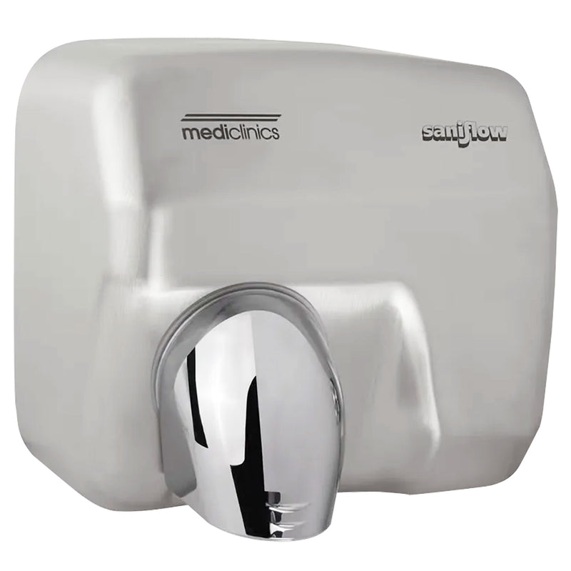 Händetrockner SaniFlow | Edelstahl | 100 km/h | 30 Sek | 250 W | Mediclinics E05