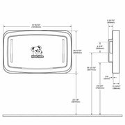 Wickeltisch Premium Edelstahl horizontal | klappbar | für Wandmontage | Koala Kare