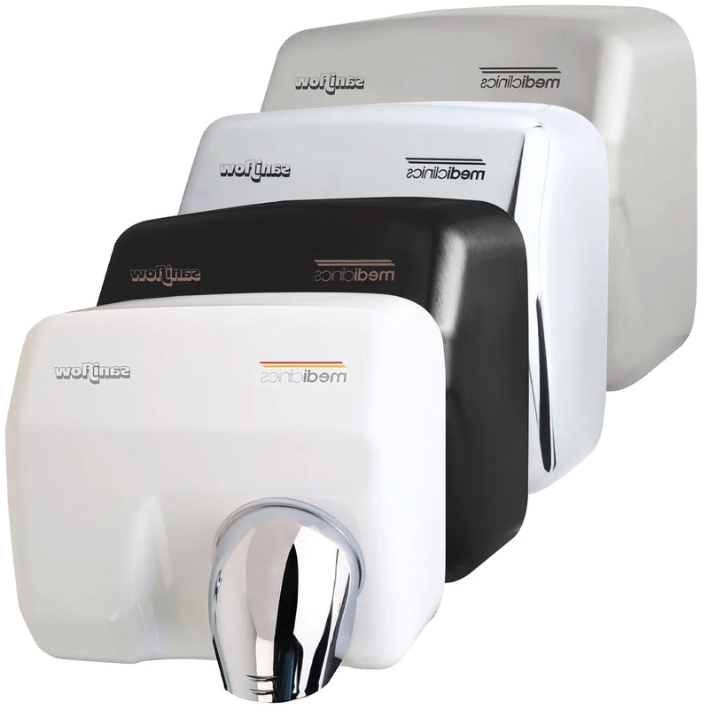 Händetrockner SaniFlow | Edelstahl | 100 km/h | 30 Sek | 250 W | Mediclinics E05