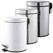 Abfalleimer Edelstahl Rund | mit Pedal & Deckel | 5 Liter | Mediclinics PP1305