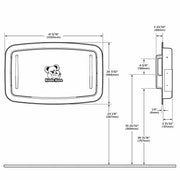 Wickeltisch Premium Edelstahl horizontal | klappbar | für Wandeinbau | Koala Kare