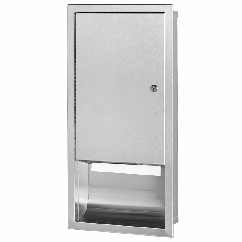 Einbau-Papierhandtuchspender Edelstahl | 800 Blatt | C / Z Falz | Mediclinics DTE0040CS