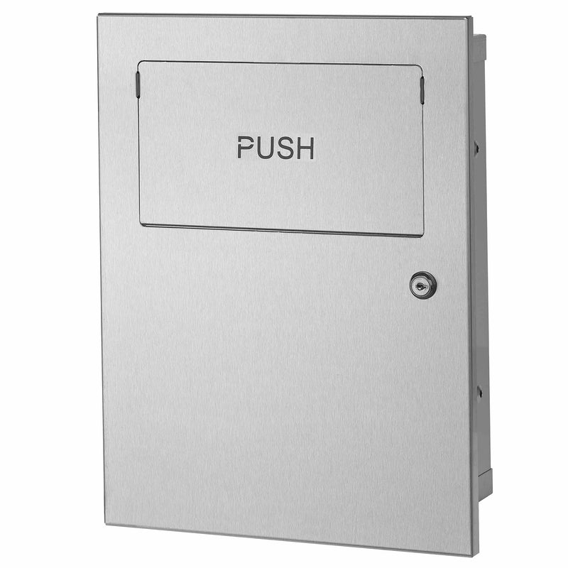 Einbau-Abfalleimer Edelstahl | mit Klappdeckel | 5,4 Liter | Mediclinics PPE0035CS