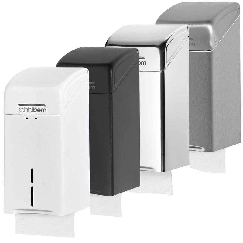 Einzelblatt-Toilettenpapierspender Edelstahl | 400 Blatt | Mediclinics DTH100
