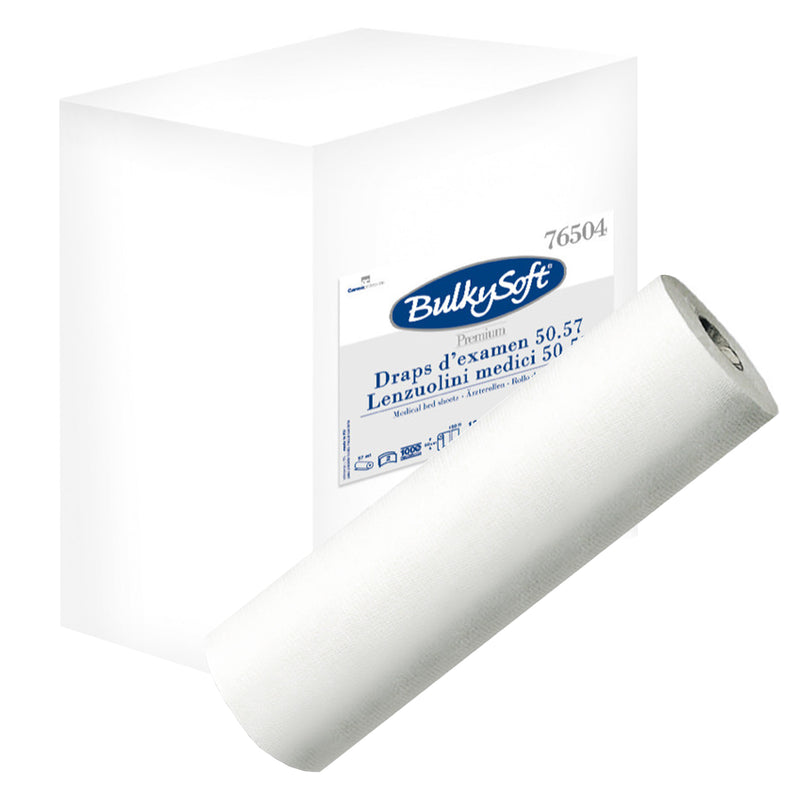 Ärzterollen | 57 m x 50 cm | 2-lagig | 100% Zellstoff | BulkySoft® Premium