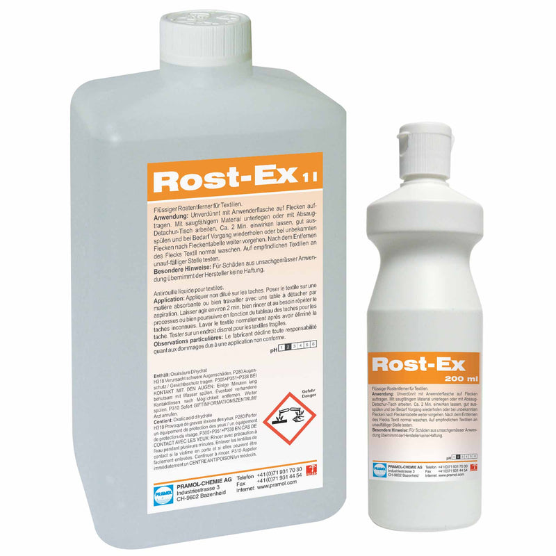 Fleckenentferner Rost-Ex | Rostentferner für Textilien | Pramol