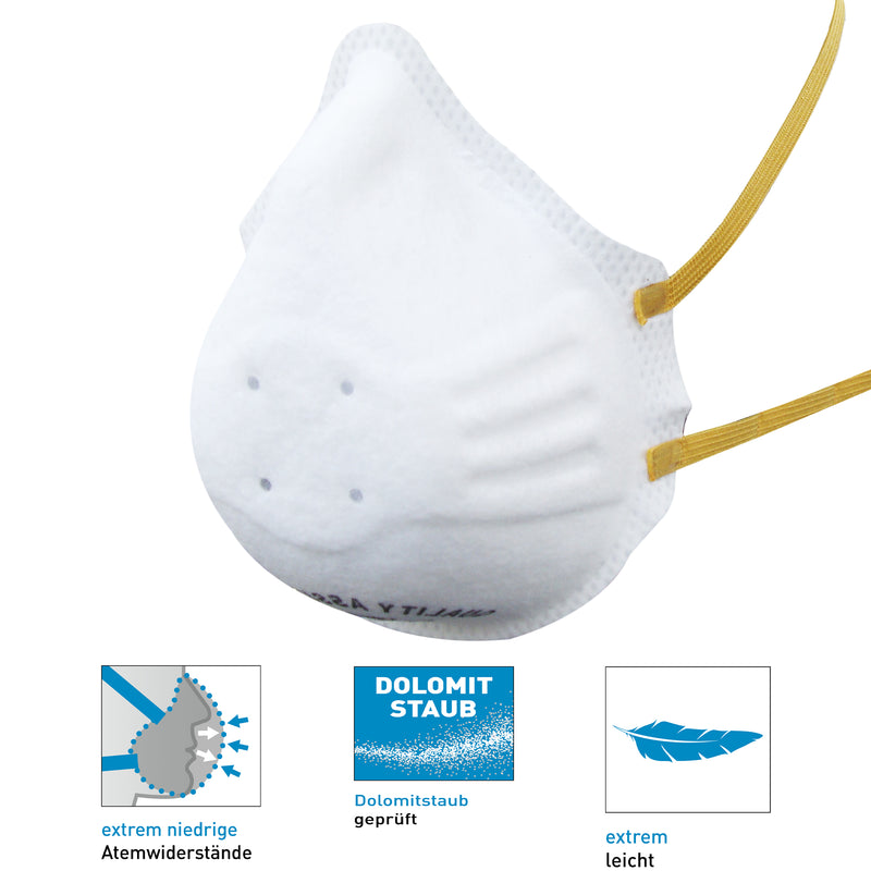 FFP1/D Atemschutzmaske Mandil SL | Ansaugpassform | Ekastu Safety