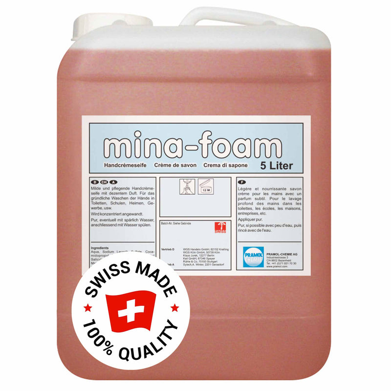 Schaumseife MINA-FOAM | mild & pflegend | leicht parfümiert | Pramol