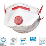 FFP3/V D Atemschutzmaske Cobra Foldy | Cool Down+ Ventil | faltbar | Ekastu Safety