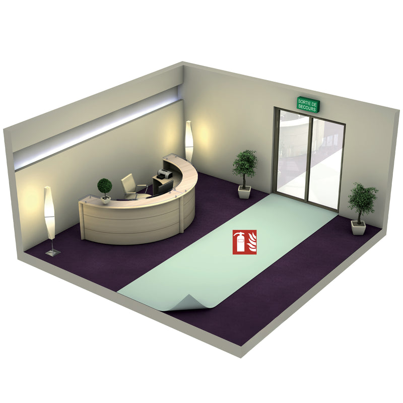 Floorliner™ FR flammhemmend | 180 g/m² | 50 x 1 m | selbsthaftend | Bfl s1 / DIN EN 13501-1 | Landolt Floorliner™