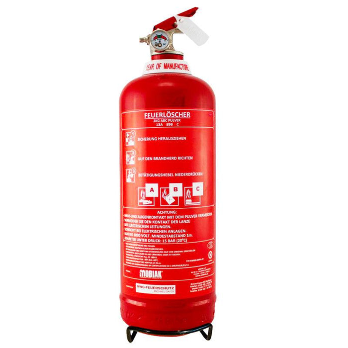 2kg ABC Pulver-Feuerlöscher | Dauerdrucklöscher