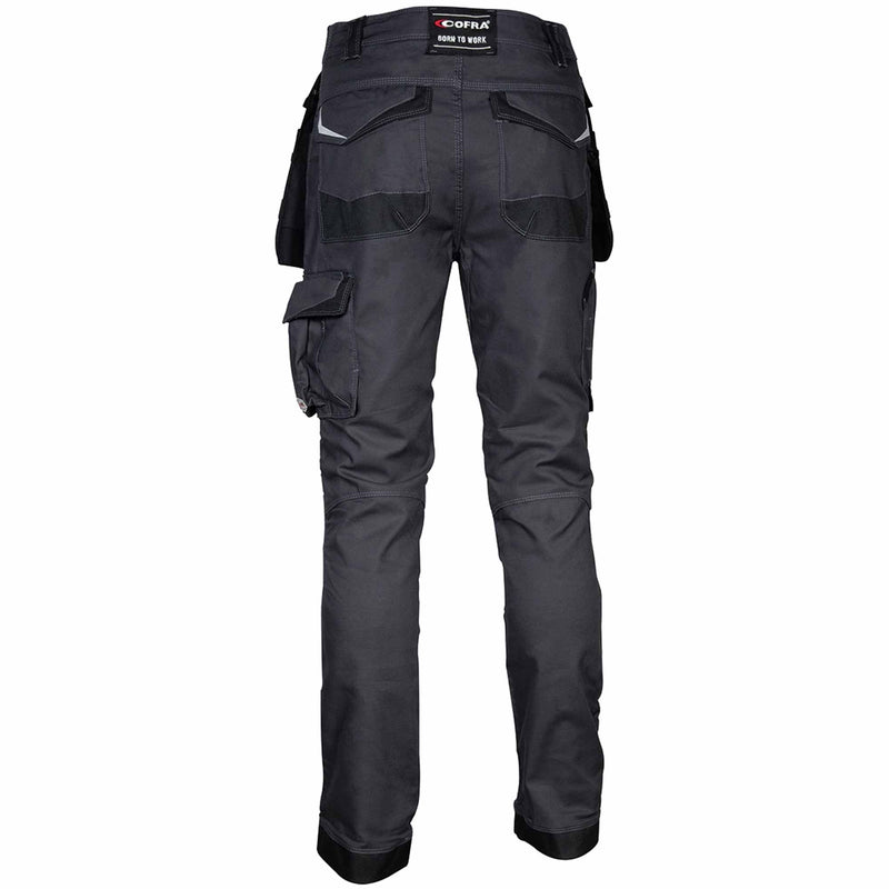 Arbeitshose GONDOMAR | 250 g/m² | breite Vordertaschen | verstärkter Schritt | Gesässtaschen mit Patte | Cofra