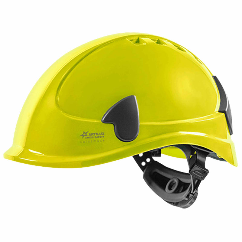 Schutzhelm ARTITOP SH510 | Polycarbonat | elektrisch isolierend | Schutzbrille | 4-Punkt-Kinnband | ROTO-System | belüftet | Swiss Made | ARTILUX