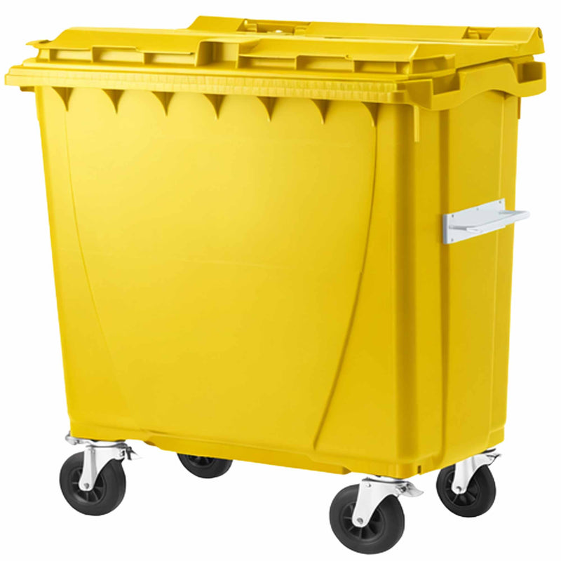 Kunststoffcontainer 770 Liter | bis 308 kg | UV-beständig | Vollgummireifen | mit 2 Bremsen | VERWO