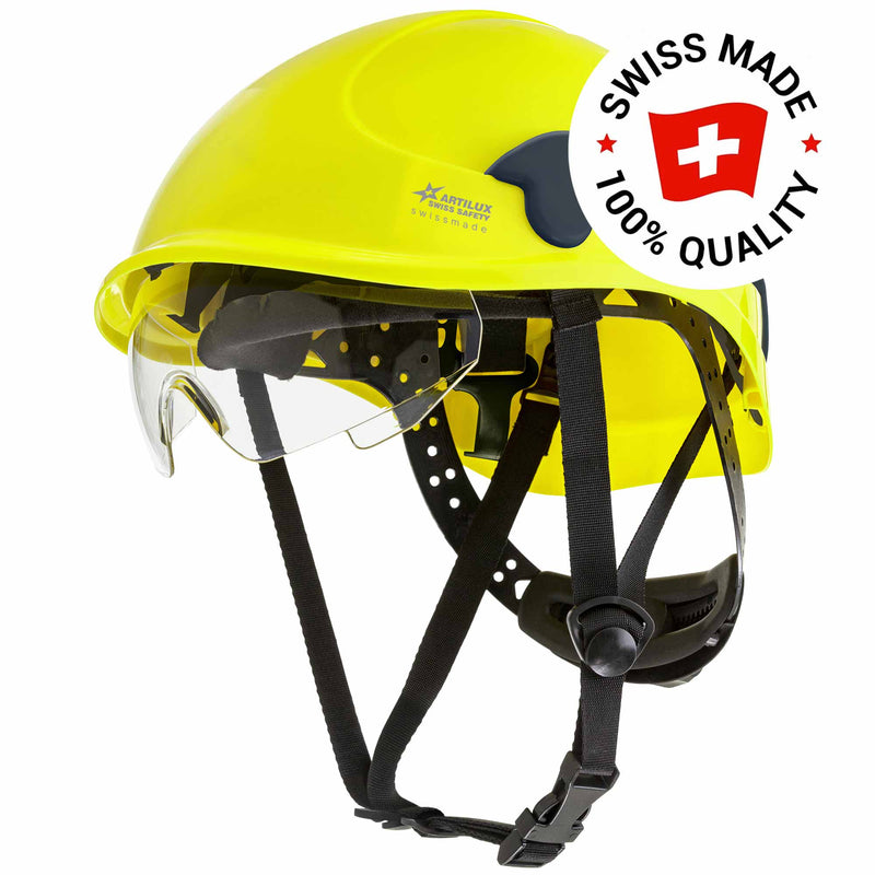 Schutzhelm ARTITOP SH510 | Polycarbonat | elektrisch isolierend | Schutzbrille | 4-Punkt-Kinnband | ROTO-System | belüftet | Swiss Made | ARTILUX