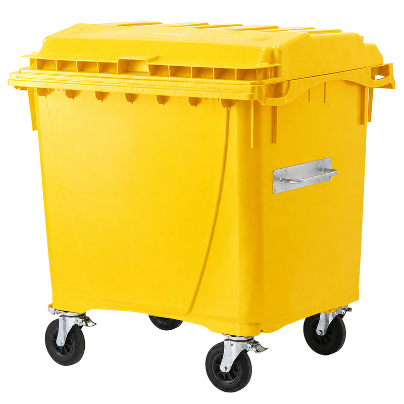 Kunststoffcontainer 1100 Liter | bis 440 kg | UV-beständig | Vollgummireifen | mit 2 Bremsen | VERWO