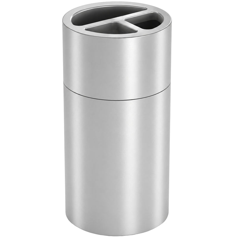 3-Fach Recyclingbehälter Aluminium | 120 Liter | bodenstehend | Ø 508 mm | GENWEC
