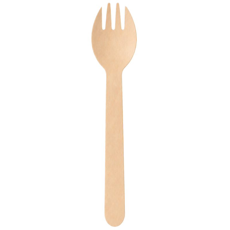 Göffel Birkenholz | 16 cm | 100% kompostierbar | FSC-zertifiziert | einzeln verpackt