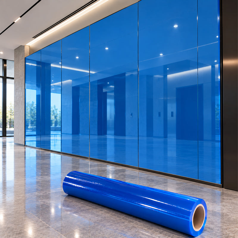 Fenster-Schutzfolie selbstklebend | 50 μm | 100 m | UV-beständig | lichtdurchlässig | für Fenster & Glas