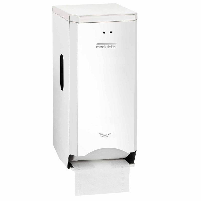 Doppelrollen-Toilettenpapierspender Edelstahl | 2 Standardrollen | Mediclinics PR2784