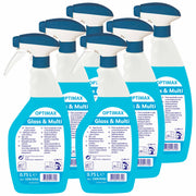 Optimax Glas & Multi Glas- & Oberflächenreiniger | 0.75 Liter | Citrusduft | gebrauchsfertig | Diversey Optimax