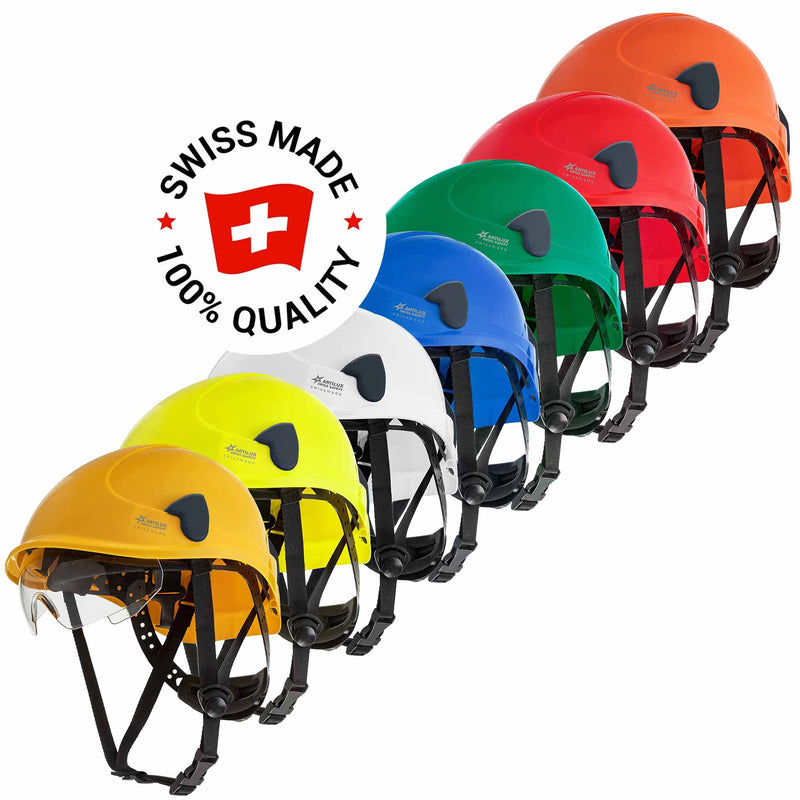 Schutzhelm ARTITOP SH510 | Polycarbonat | elektrisch isolierend | Schutzbrille | 4-Punkt-Kinnband | ROTO-System | belüftet | Swiss Made | ARTILUX