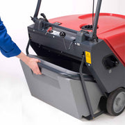 Akku-Kehrmaschine KS650 IBC | 750 W | 35 l | 71 cm | 3525 m²/h | 5,0 km/h | Cleanfix