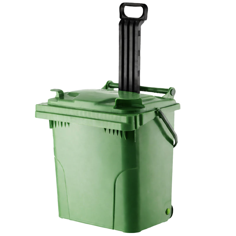 Kunststoffcontainer 40 Liter | mit Trolleyfunktion | UV-beständig | Kunststoffräder | VERWO