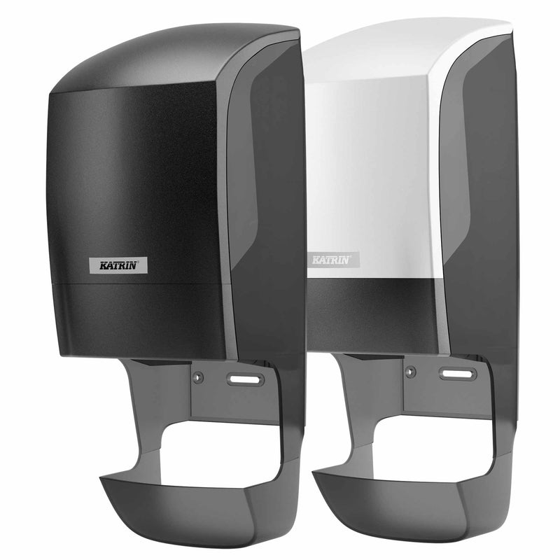 Toilettenpapierspender mit Hülsenfänger | für 2 Rollen | ABS Kunststoff | Katrin