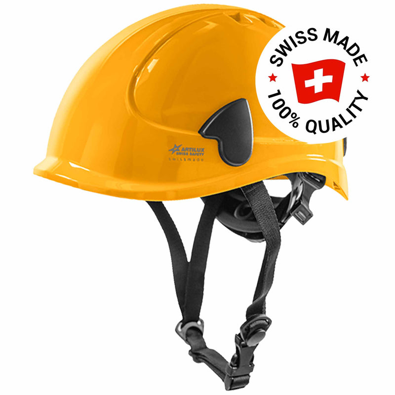 Schutzhelm ARTITOP SH510 | Polycarbonat | elektrisch isolierend | Schutzbrille | 4-Punkt-Kinnband | ROTO-System | belüftet | Swiss Made | ARTILUX