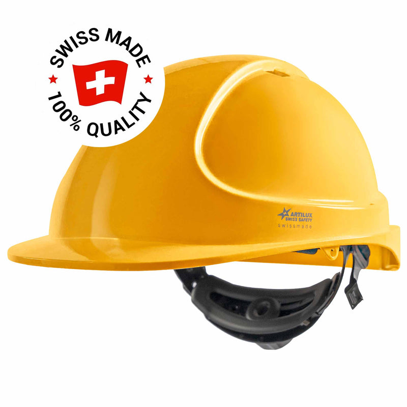 Schutzhelm ARTITOP SH300 | Polycarbonat | Schutzbrille | 2-Punkt-Kinnband | Schirm | ROTO-System | belüftet | Swiss Made | ARTILUX