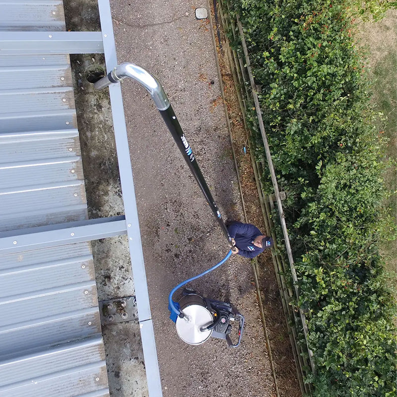 12 m Dachrinnen-Reinigungs-Set | 3K-Kohlefaser-Saugrohre | für grosse Höhen | Maxvac EasyReach