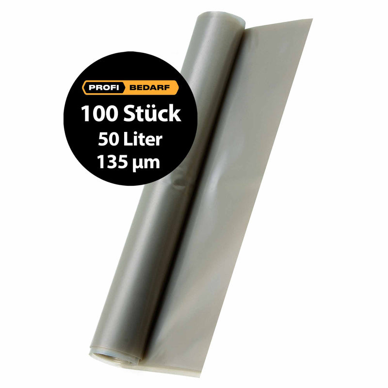 HDPE Abfallsäcke extra stark | 50 Liter | 135 µm | 45 x 90 cm | Schwerlast-Abfallsäcke | maximale Reissfestigkeit | Schuller Eh`klar SATO HD 50