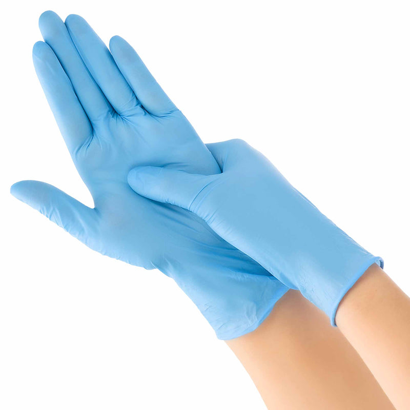 Nitrilhandschuhe Extra Stark | Hellblau | latex- & puderfrei | mikrogeraute Fingerspitzen | Medbrun Expert