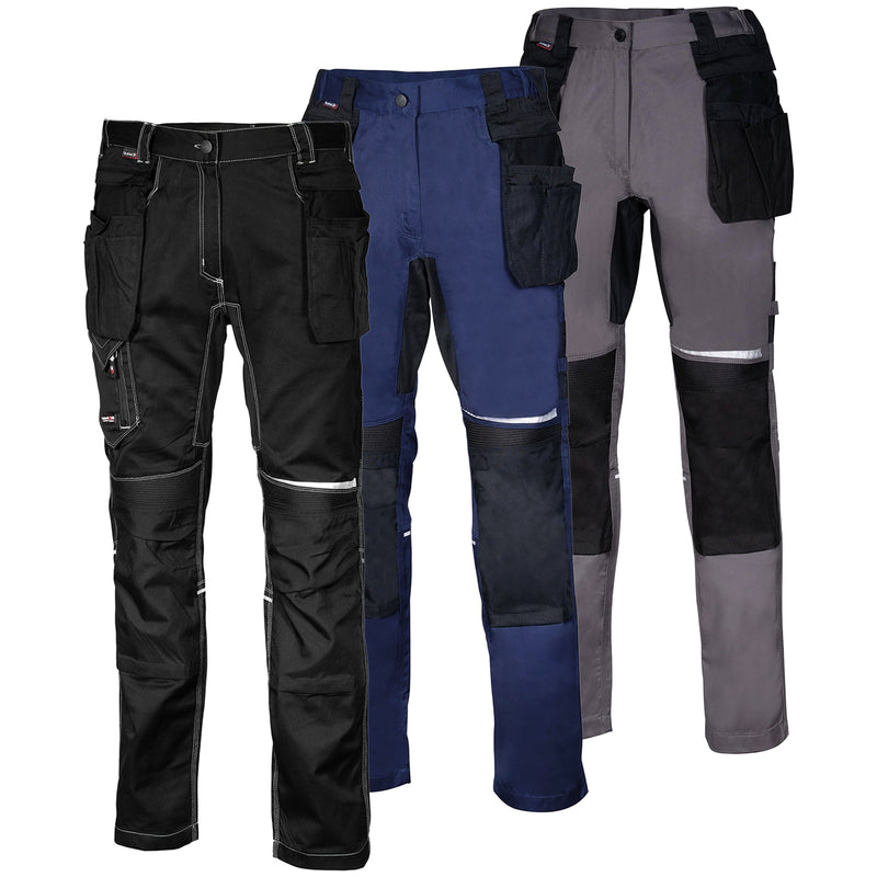 Arbeitshose LEMNO | 250 g/m² | ergonomisch | Stretch-Einsätze | Abnehmbare Nageltaschen | Cofra