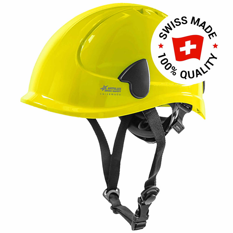 Schutzhelm ARTITOP SH510 | Polycarbonat | elektrisch isolierend | Schutzbrille | 4-Punkt-Kinnband | ROTO-System | belüftet | Swiss Made | ARTILUX