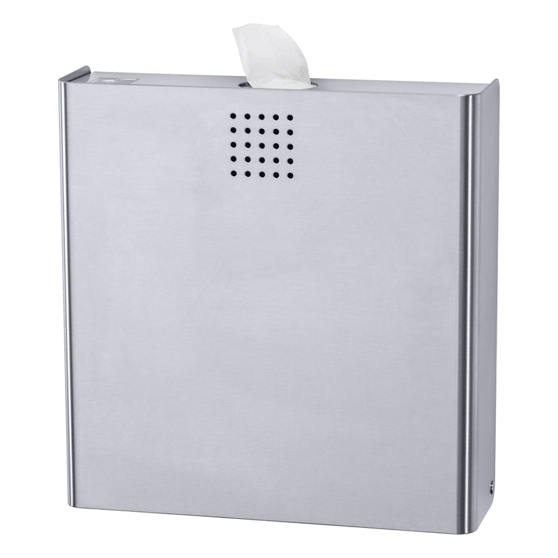 Hygieneabfallbehälter mit Hygienebeutelspender | Edelstahl mit Feinstruktur | PROOX 400