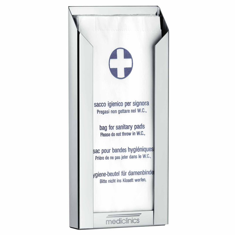 Hygienebeutelspender Edelstahl | für 50 Beutel | Mediclinics DBH100
