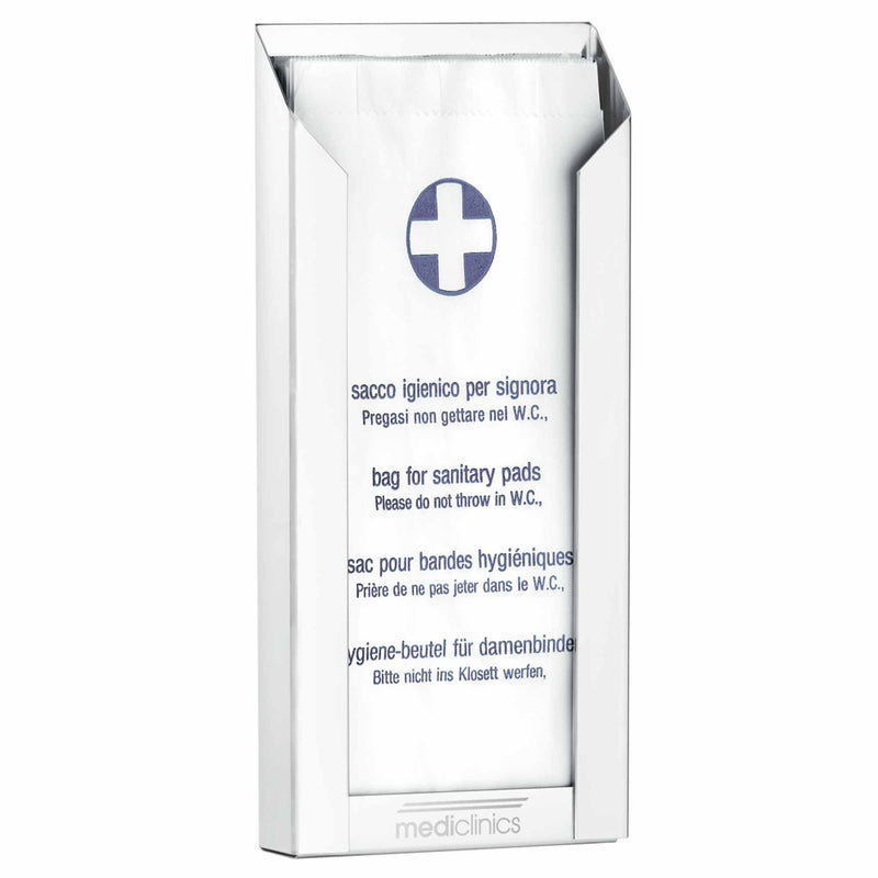 Hygienebeutelspender Edelstahl | für 50 Beutel | Mediclinics DBH100