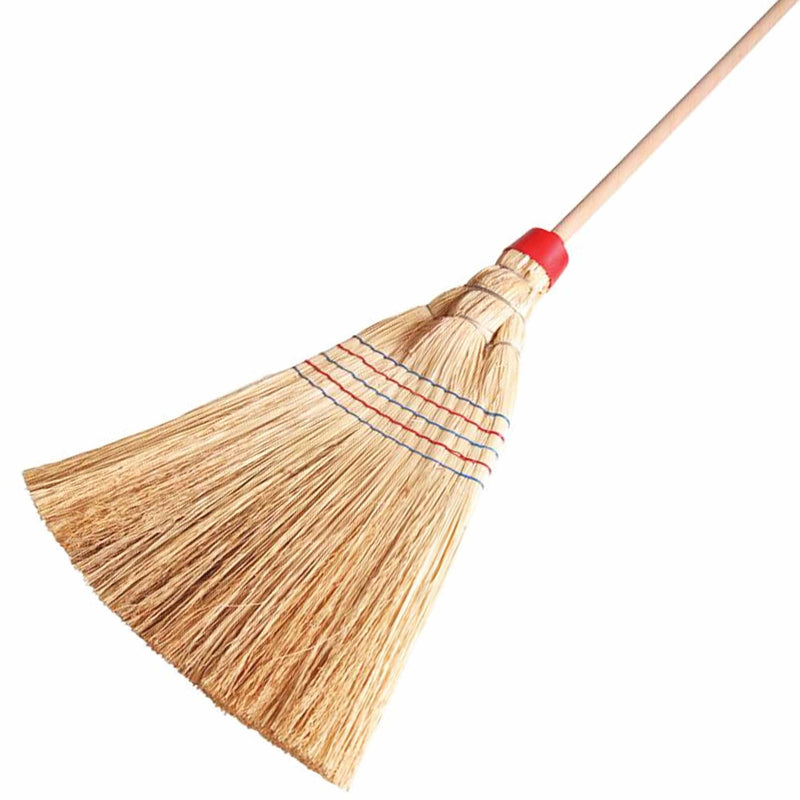 Industrie-Reisbesen 5/Band | Kapselbesen | Buchenholzstiel 105 cm | Naturfasern